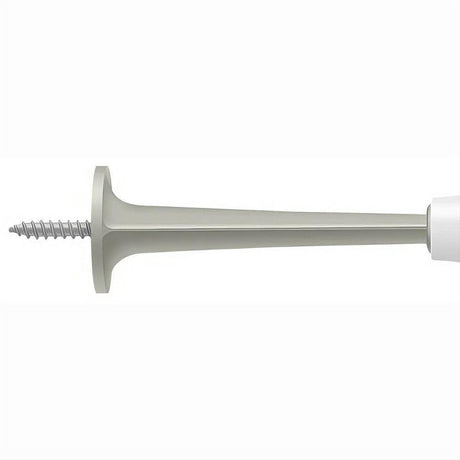 Deltana ZBDS30U15 ZBDS30 3" Baseboard Door Stop with White Cap Satin Nickel