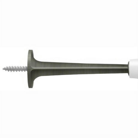 Deltana ZBDS30U15A ZBDS30 3" Baseboard Door Stop with White Cap Antique Nickel