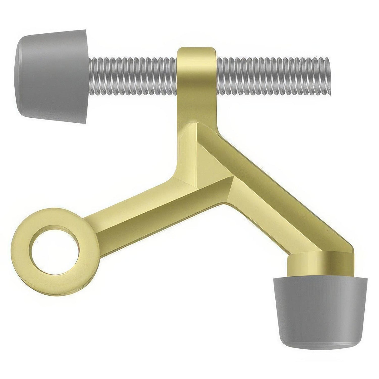 Deltana ZHP70U3 ZHP70 Adjustable Hinge Mounted Door Stop Polished Brass