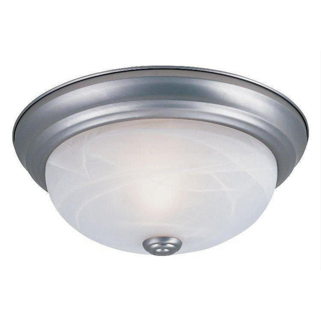 Designers Fountain 1257L-PW-AL 3 Light Flushmount With Alabaster Glass