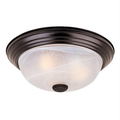 Designers Fountain 1257M-ORB-AL 2 Light Flushmount With Alabaster Glass Oil Rubbed Bronze