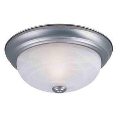 Designers Fountain 1257M-PW-AL 2 Light Medium Flushmount With Alabaster Glass Pewter
