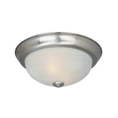 Designers Fountain 1257M-SP-AL 1257 Edison Flushmount Ceiling Light Satin Platinum (Medium)