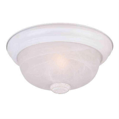 Designers Fountain 1257M-WH-AL 2 Light Medium Flushmount With Alabaster Glass White