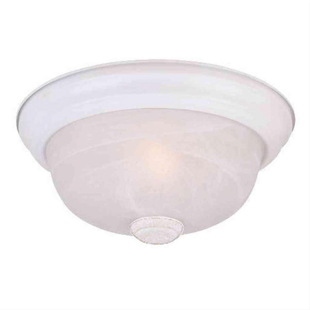 Designers Fountain 1257M-WH-AL 2 Light Medium Flushmount With Alabaster Glass White
