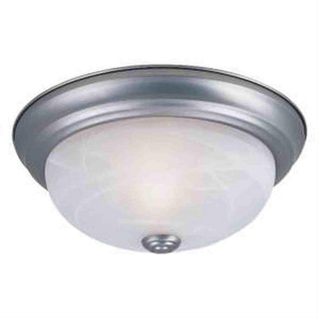 Designers Fountain 1257S-PW-AL 2 Light Small Flushmount With Alabaster Glass Pewter