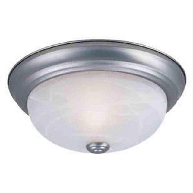 Designers Fountain 1257S-PW-AL 2 Light Small Flushmount With Alabaster Glass Pewter