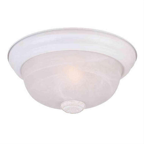 Designers Fountain 1257S-WH-AL 2 Light Small Flushmount With Alabaster Glass White