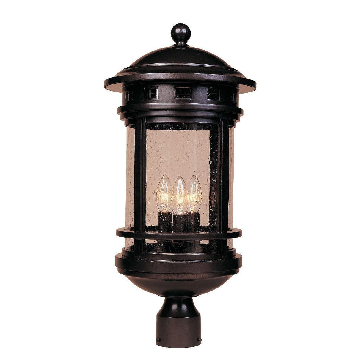 Designers Fountain 2396-ORB Sedona 3 Light Cast Aluminum Post Lantern Oil Rubbed Bronze