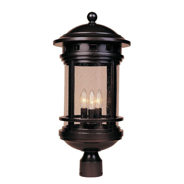 Designers Fountain 2396-ORB Sedona 3 Light Cast Aluminum Post Lantern Oil Rubbed Bronze
