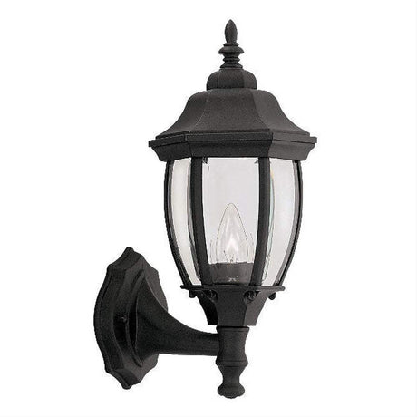 Designers Fountain 2420-BK Tiverton 1 Light Cast Aluminum 6 1/2" Wall Lantern Black