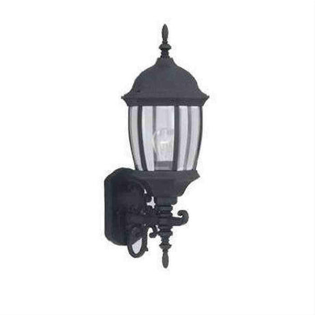 Designers Fountain 2422-BK Tiverton 1 Light Cast Aluminum 8" Wall Lantern Black