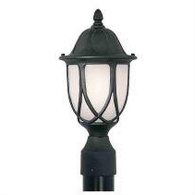Designers Fountain 2866-BK Capella 1 Light 9" Cast Aluminum Post Lantern Black