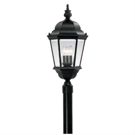 Designers Fountain 2956-BK Abbington 3 Light 13" Cast Aluminum Post Lantern Black