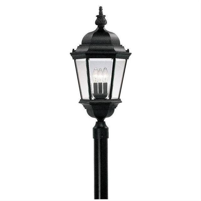 Designers Fountain 2956-BK Abbington 3 Light 13" Cast Aluminum Post Lantern Black