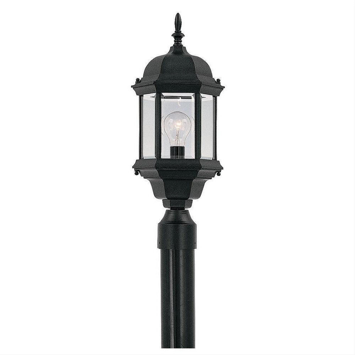 Designers Fountain 2976-BK Devonshire 1 Light Cast Aluminum 8" Post Lantern Black