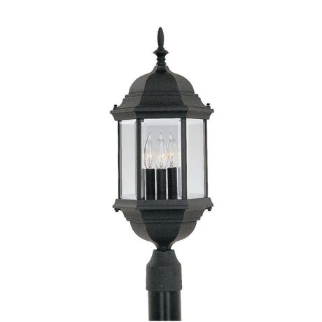 Designers Fountain 2986-BK Devonshire 3 Light Cast Aluminum 9 1/2" Post Lantern Black