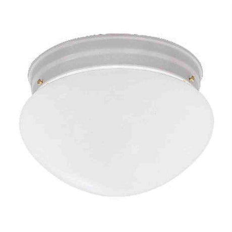 Designers Fountain 4732-WH 2 Light 9.25" Flushmount With Satin Etched Glass Globe White