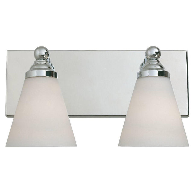 Designers Fountain 6492-CH Hudson Contemporary Two Light 200W Bathroom Wall Fixture Chrome