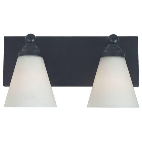 Designers Fountain 6492-ORB Hudson Contemporary Two Light 200W Bathroom Wall Fixture Oil Rubbed Bronze