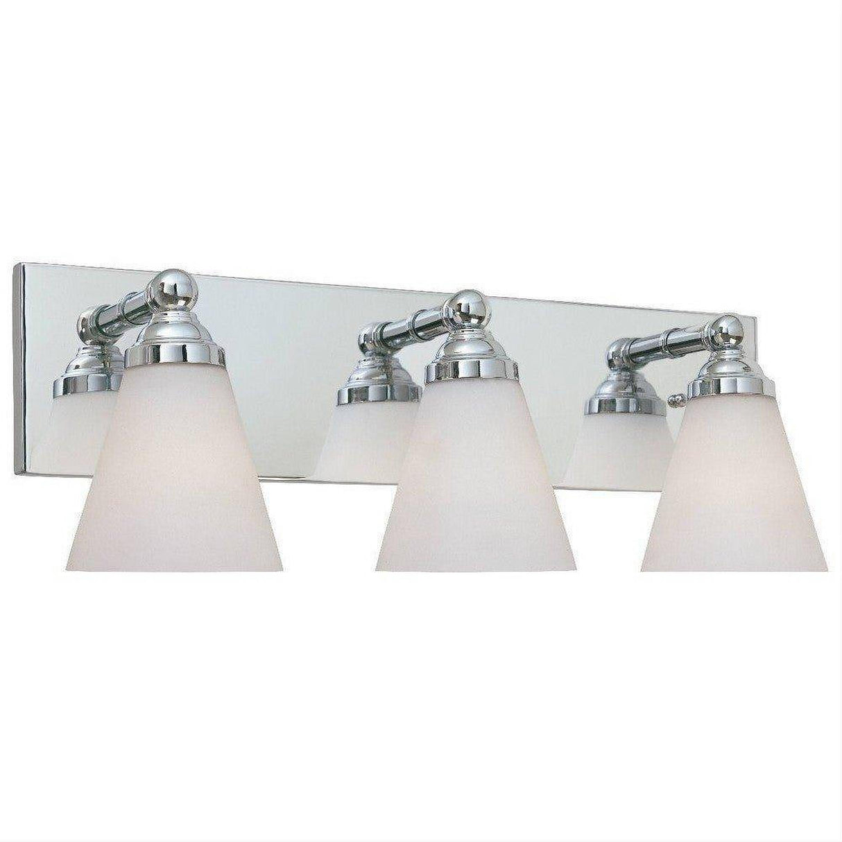 Designers Fountain 6493-CH Hudson Contemporary Three Light 300W Bathroom Wall Fixture Chrome