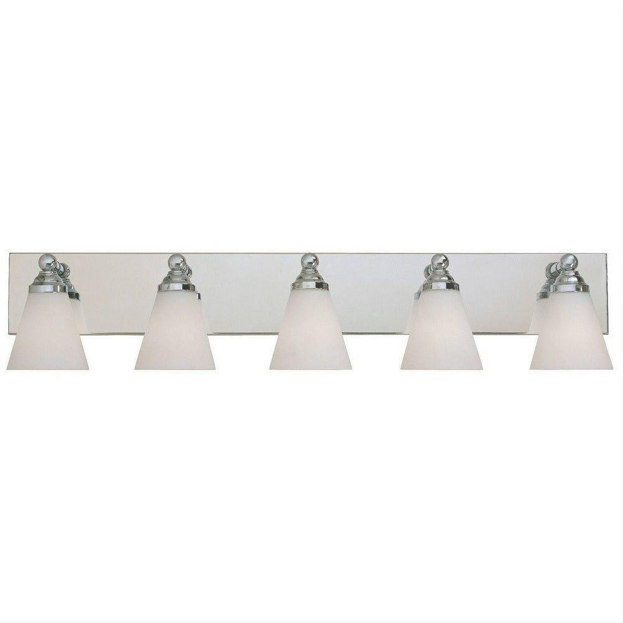 Designers Fountain 6495-CH Hudson Contemporary Five Light 500W Bathroom Wall Fixture Chrome