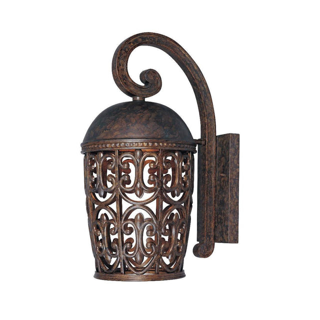 Designers Fountain 97592-BU Dark Sky Amherst Tuscan 8" Single Light Down Lighting Outdoor Wall Lantern Burnt Umber