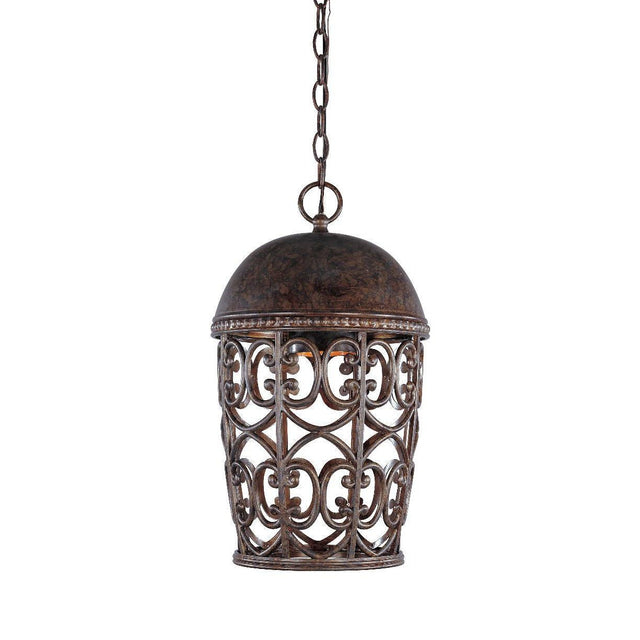Designers Fountain 97594-BU Dark Sky Amherst Tuscan 10" Single Light Down Lighting Outdoor Pendant Burnt Umber