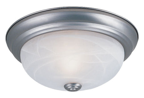 Designers Fountain 1257L-PW-AL flushmount light fixture in satin stainless, front view