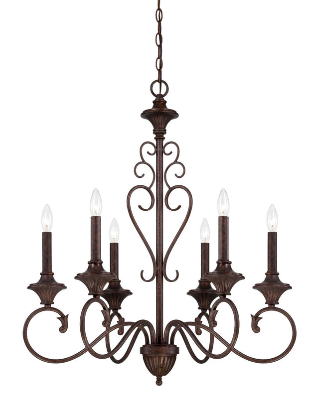 Designers Fountain 84886-BU Helena 6 Light Chandelier
