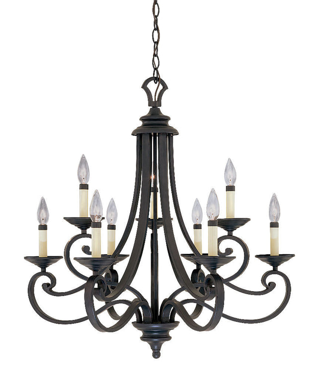 Designers Fountain 9039-NI natural iron chandelier