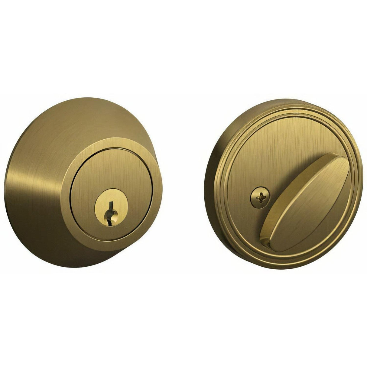 Dexter by Schlage JD60609 JD60 Single Cylinder Deadbolt Antique Brass