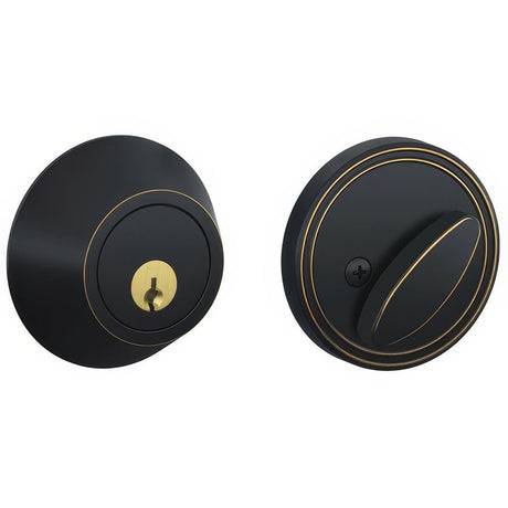 Dexter by Schlage JD60716 JD60 Single Cylinder Deadbolt Aged Bronze