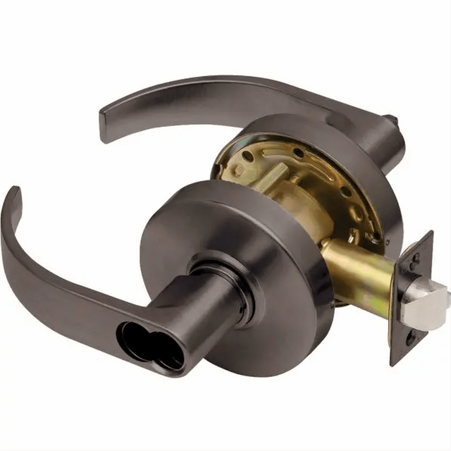 Dexter Commercial C1000CLRMC613SFIC C1000C Classroom Grade 1 Curved Lever Clutching Cylindrical Lock Oil Rubbed Bronze