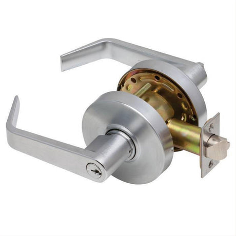 Dexter Commercial C1000NCENTRR626KDC Entry Office Grade 1 Regular Lever Non Clutching Cylindrical Lock Satin Chrome