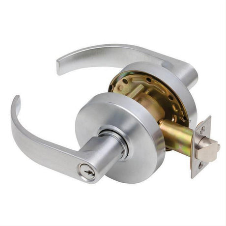 Dexter Commercial C1000NCSTRMR626KDC Storeroom Grade 1 Regular Lever Non Clutching Cylindrical Lock Satin Chrome