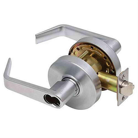 Dexter Commercial C1000NCSTRMR626SFIC Storeroom Grade 1 Regular Lever Non Clutching Cylindrical Lock Satin Chrome