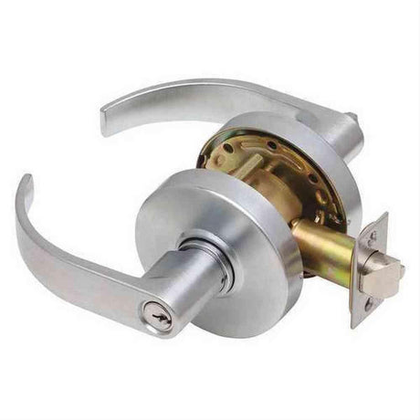 Dexter Commercial C1000STRMC626KDC C1000S Storeroom Grade 1 Curved Lever Clutching Cylindrical Lock Satin Chrome
