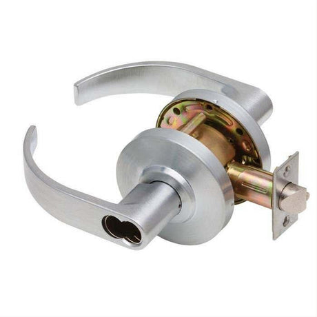 Dexter Commercial C2000CLCLRMC626SFIC C2000CLCLRMC Classroom Grade 2 Curved Lever Clutching Cylindrical Lock Satin Chrome