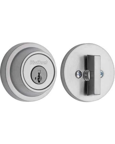 Kwikset 660RDT Single Cylinder Round Deadbolt SmartKey in Satin Chrome