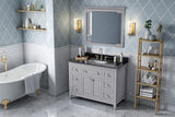 Jeffrey Alexander Chatham 48" Grey Single Sink Bathroom Vanity with Black Granite Top - 8 in. Widespread Faucet Top product image 7