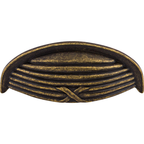 Top Knobs M939 Ribbon & Reed 3" Center to Center Cup/Bin Pull German Bronze