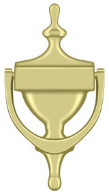 Deltana DK7356U3 polished brass door knocker