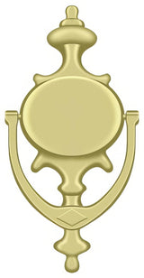 Deltana DK854U3 polished brass door knocker