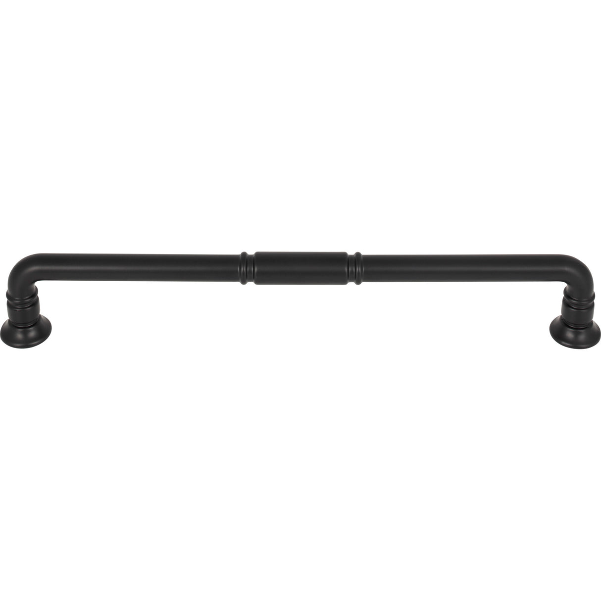 Top Knobs TK1008BLK Kent 12" Center to Center Appliance Pull Flat Black