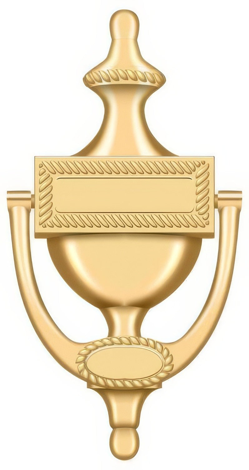 Deltana DKR75CR003 lifetime polished brass door knocker
