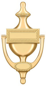 Deltana DKR75CR003 lifetime polished brass door knocker