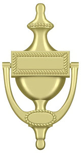 Deltana DKR75U3 polished brass door knocker