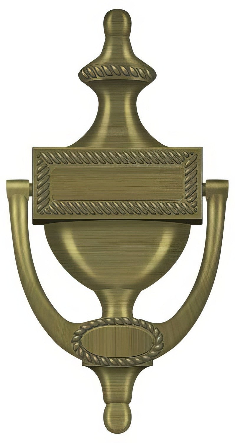 Deltana DKR75U5 antique brass door knocker
