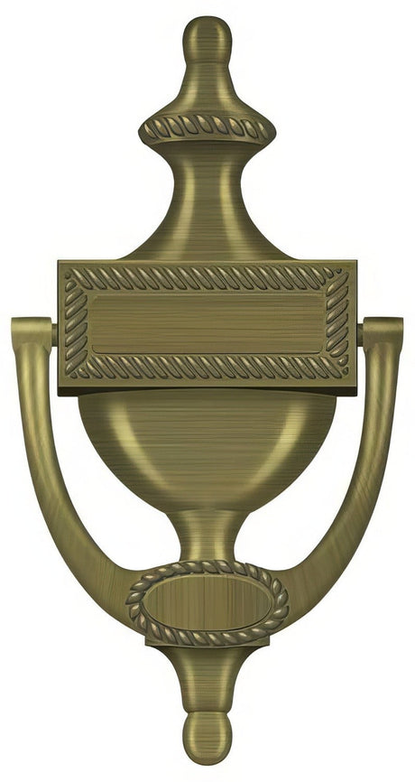 Deltana DKR75U5 antique brass door knocker